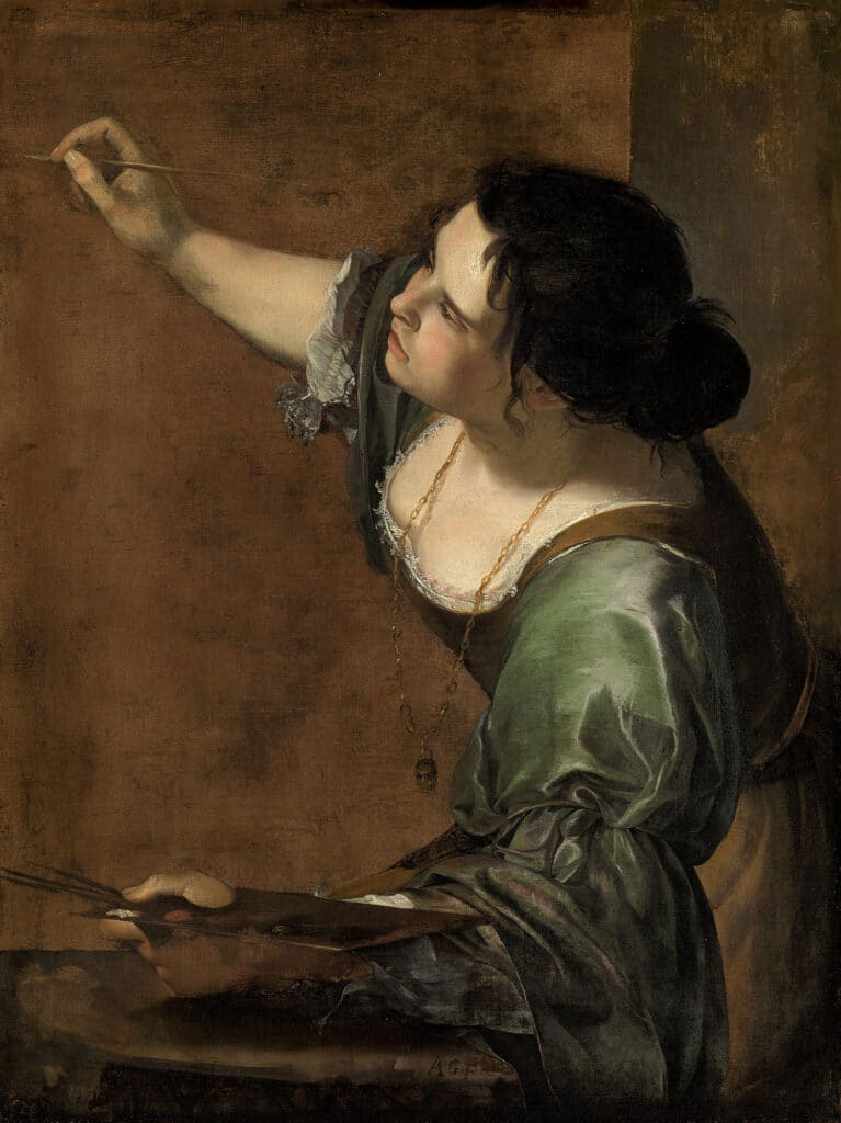 Auto-portrait de la peintre Artemisia Gentileschi réalisé en 1639