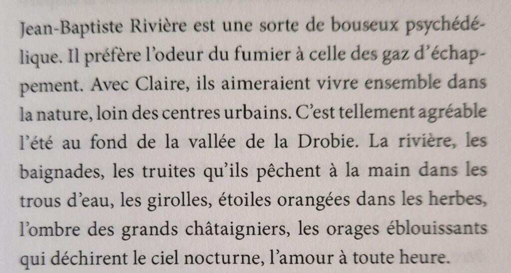 Extrait d'une page de Rivière